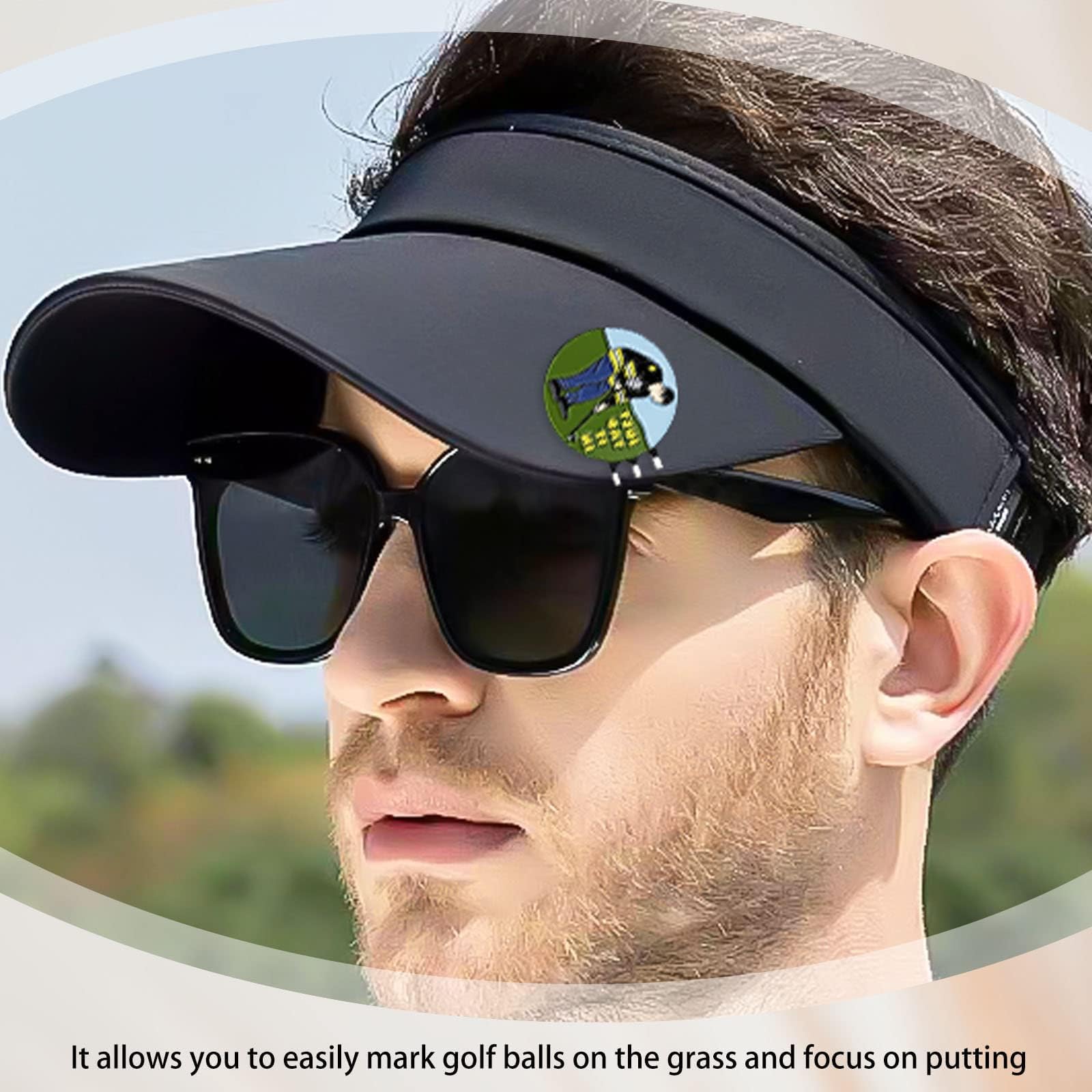 Funny Magnetic Golf Ball Marker Set of 2 with Hat Clip - Perfect Golf Gifts for Men & Women - Ideal for Golf Tournaments, Practice Rounds & Golf Lovers Accessories