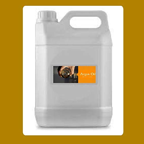 Pure Moroccan Argan Oil - 100% Natural, Unrefined, Cold Pressed, Odorless & Lightweight - 4 lb Bulk Size for Hair, Skin & Nail Care - Perfect for DIY Beauty Recipes, Massage & Aromatherapy