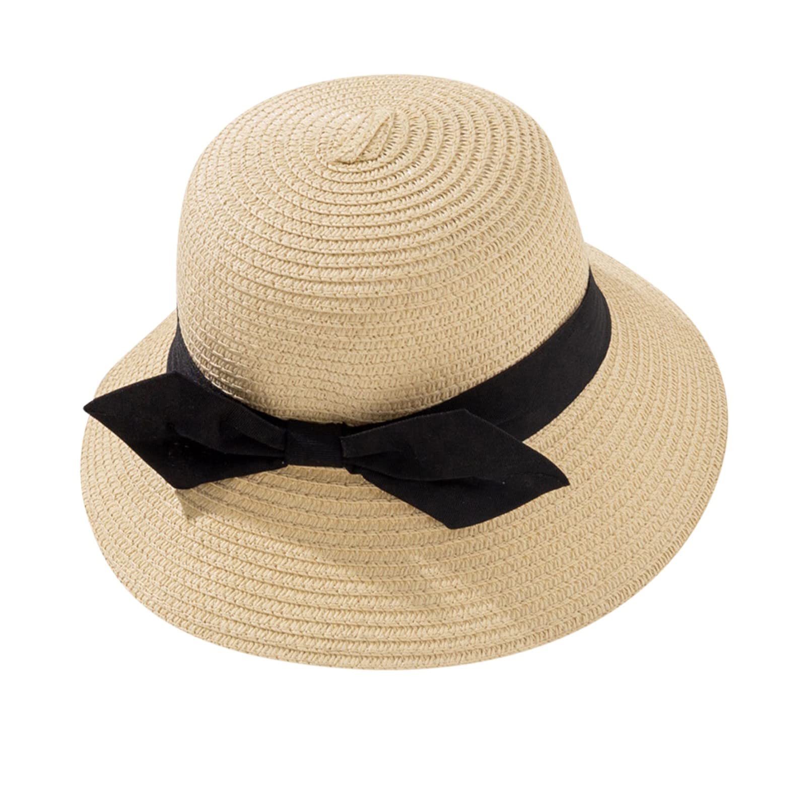Women's Bow Visor Hat - Foldable Summer Sun Hat for Vacation & Outdoor Travel - UV Protection Wide Brim Beach Hat for Women & Men - Perfect for Beach, Pool, Hiking and Gardening