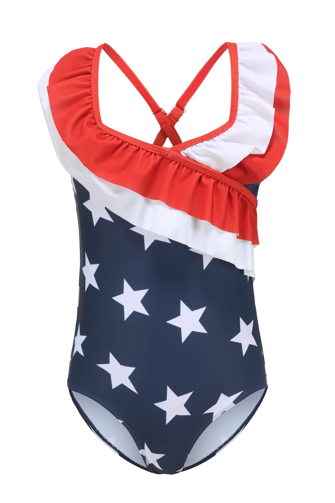 Girls One Piece Swimsuits - Striped Rainbow Bathing Suit for Kids | Perfect for Beach, Pool & Summer Vacations