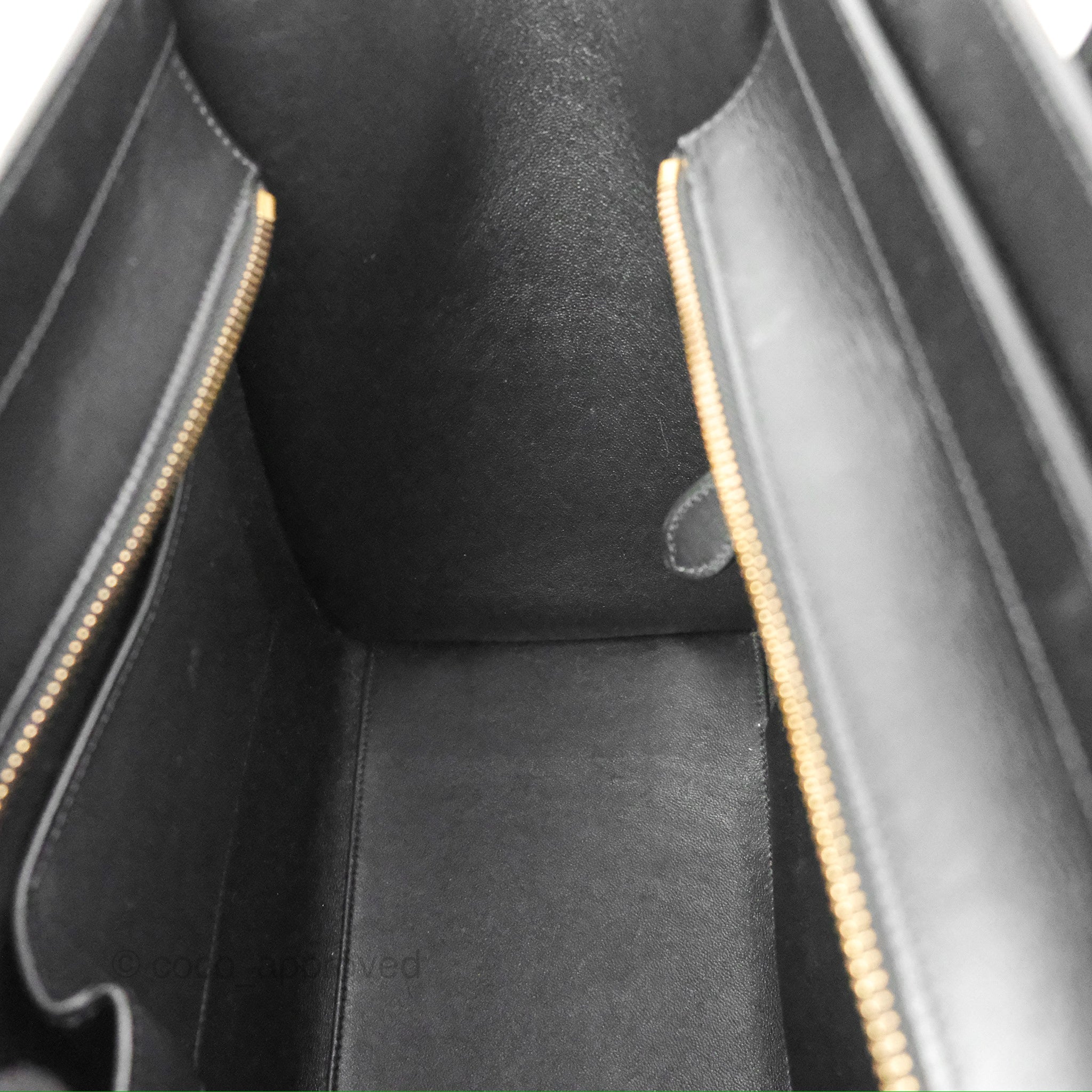 Celine Mini Luggage Bag in Black, Brown & Ivory Calfskin Leather - Perfect for Travel, Work & Everyday Luxury Handbag