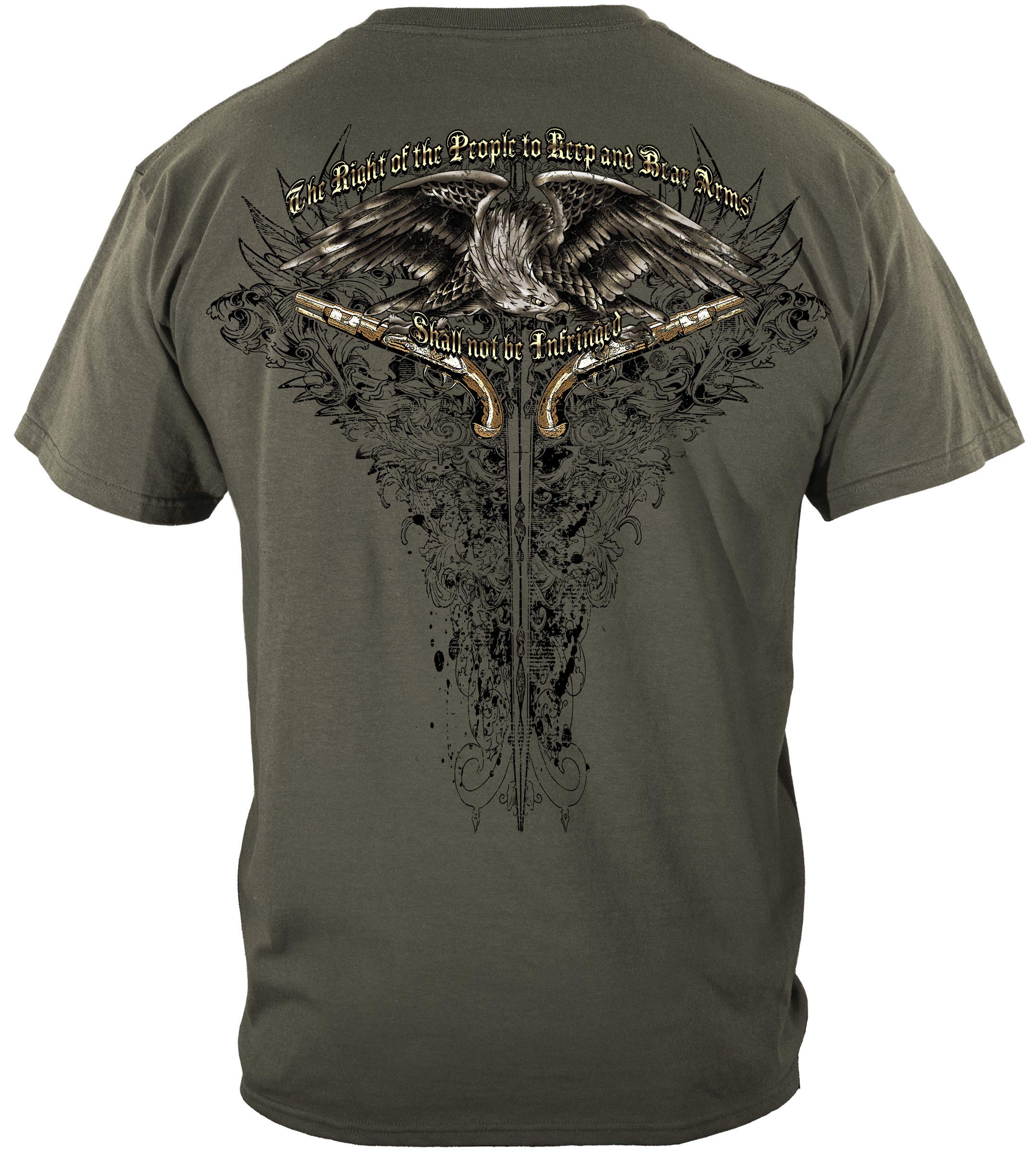 2nd Amendment T-Shirts for Men | Patriotic Gun Rights Shirt | American Flag & Constitution Design | Perfect for Shooting Range, Gun Shows & Political Rallies | RN2259