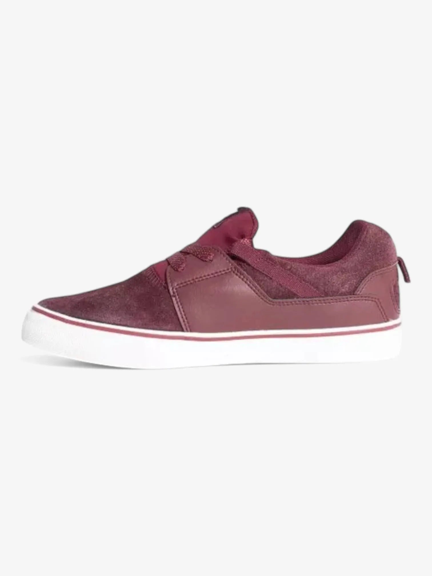 DC Heathrow Vulc Skate Shoes for Men - Red Burgundy Sneakers for Skateboarding, Casual Wear & Street Style