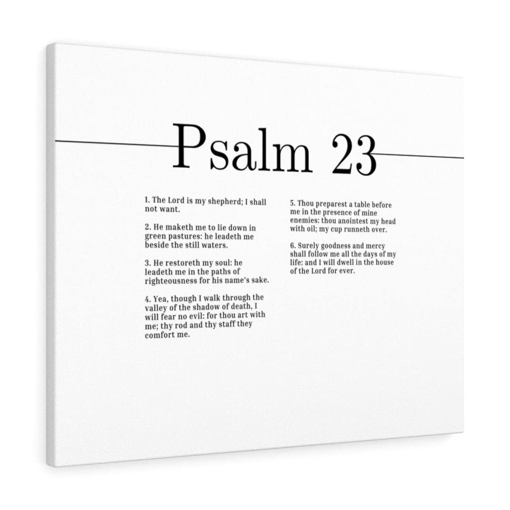 Psalm 23 Christian Wall Art - The Lord is My Shepherd Bible Verse Print - Ready to Hang Scripture Decor for Home, Church & Office - Inspirational Gift for Weddings, Baptisms & Housewarmings