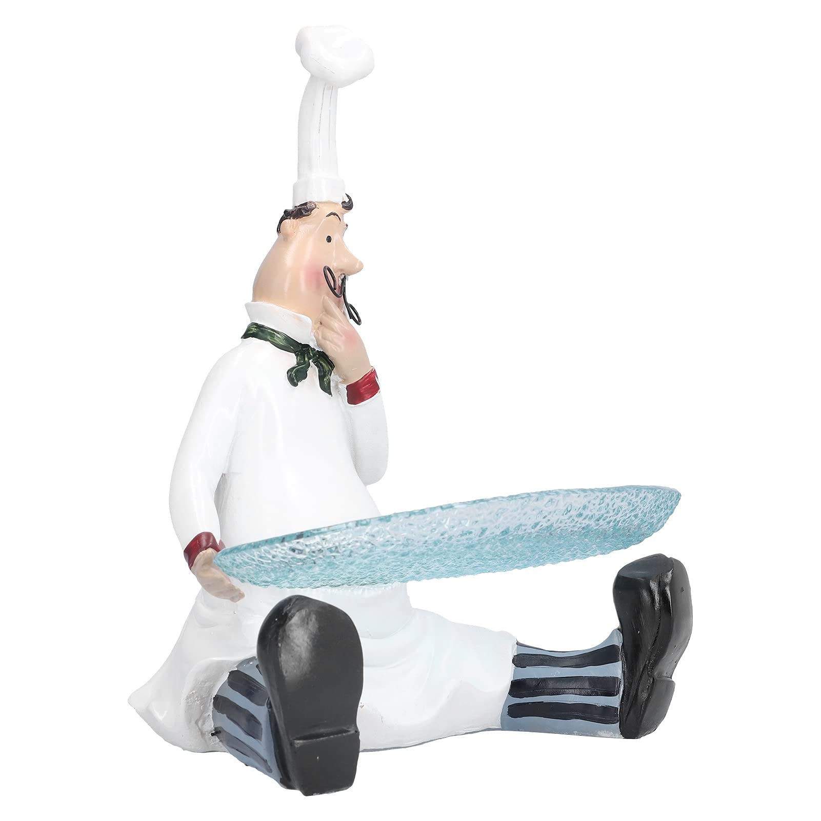 Resin Chef Figurine - Kitchen Decor & Serving Tray for Fruits | Stylish Chef Statue for Home, Restaurant & Office Decoration | Perfect Gift for Cooking Enthusiasts