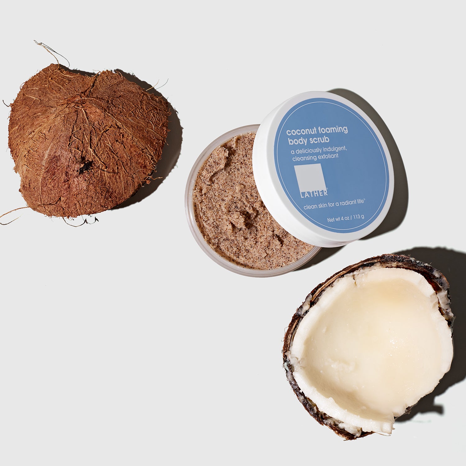 Organic Coconut Foaming Body Scrub - Exfoliating & Moisturizing for Soft, Smooth Skin | Perfect for Shower & Spa Day Self Care
