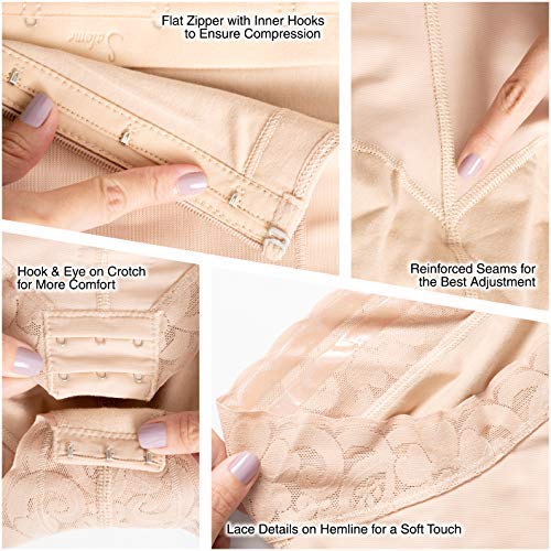 Salome Butt Enhancer & Tummy Control Shapewear - Colombian Fajas for Women | Slimming Body Shaper for Waist Training, Postpartum Recovery & Everyday Wear