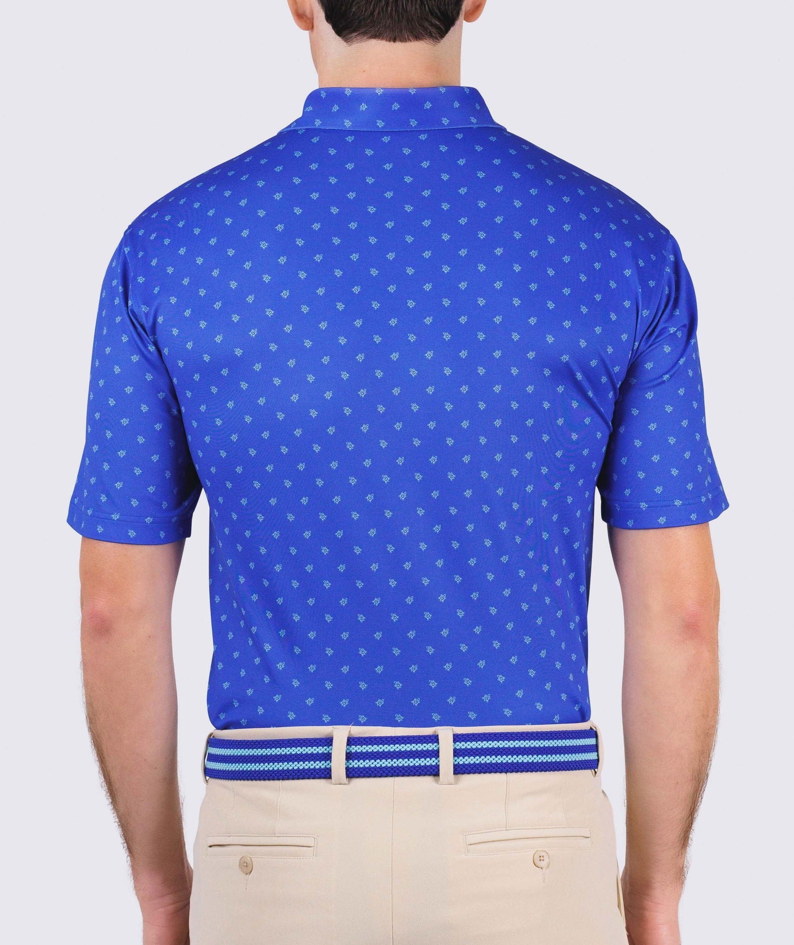 Performance Polo Shirt for Men - Breathable & Quick-Dry Golf Tennis Polo - Painted Turtle Design - Perfect for Golf, Tennis, and Casual Wear