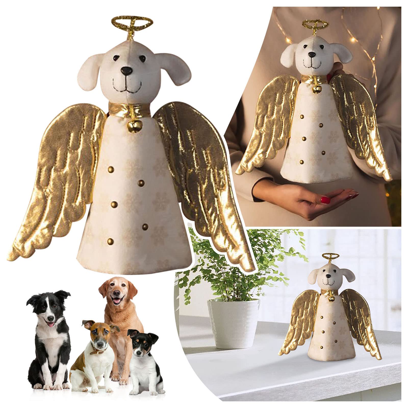 Lapirek Golden Dog Memorial Ornament - Pet Loss Keepsake, Angel Home Decor for Grieving Pet Owners | Perfect for Pet Memorials, Sympathy Gifts & Remembrance Displays