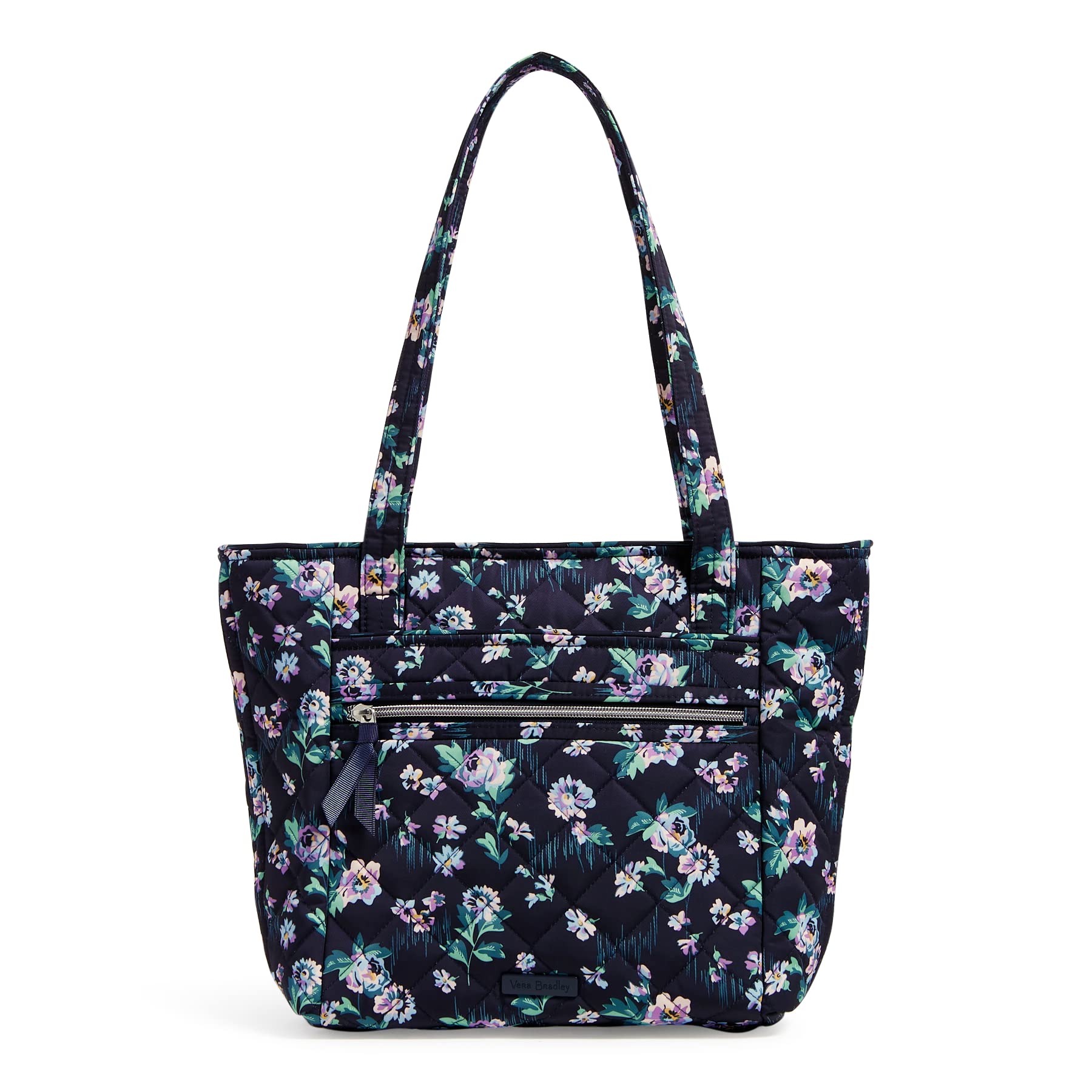Vera Bradley Women's Performance Twill Small Vera Tote Bag - Lightweight Durable Handbag for Work, Travel & Everyday Use | Stylish Crossbody Purse for Professionals & Students
