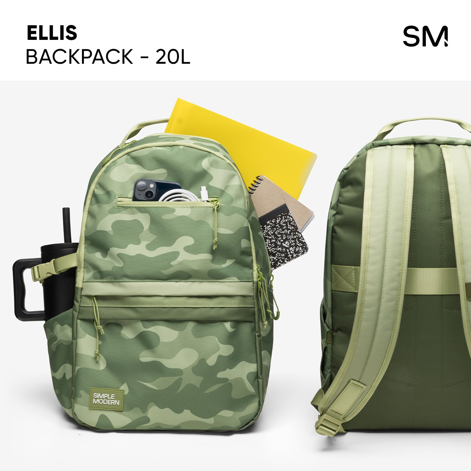 Ellis 20L Lightweight Waterproof Backpack for Travel, Hiking & School - Durable Laptop Daypack with USB Charging Port & Anti-Theft Design