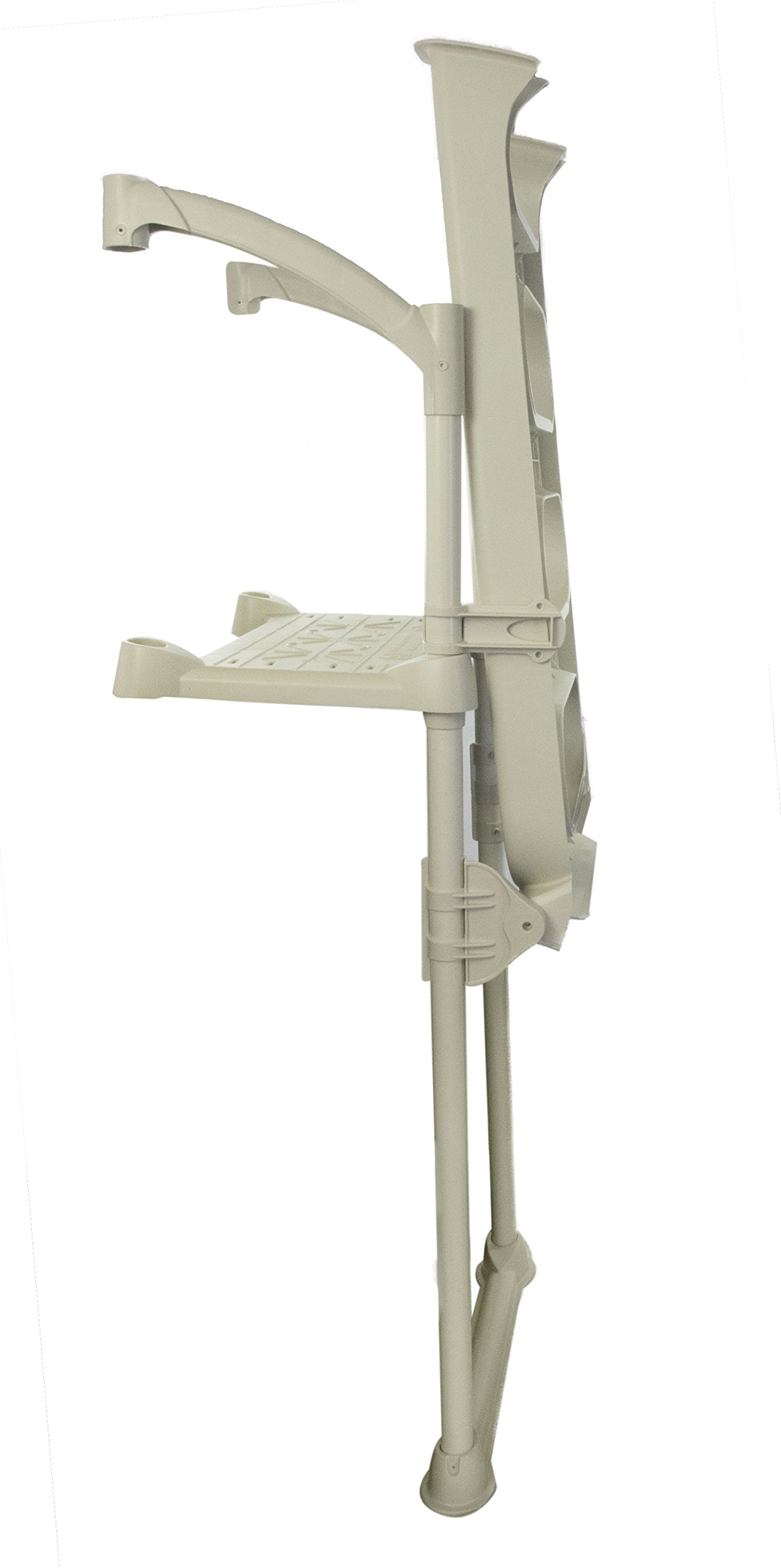 Above Ground Pool Step and Flip Up Ladder System - Heavy Duty & Stable Pool Ladder for Pools Up to 54