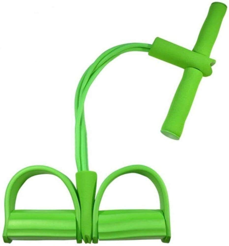 ZCM Pull Rope Exercise Bands - 4 Tube Strong Latex Resistance Bands for Fitness, Yoga & Strength Training - Perfect for Home Workouts, Sit-Ups & Full-Body Exercises (Green) - Ideal for Men & Women