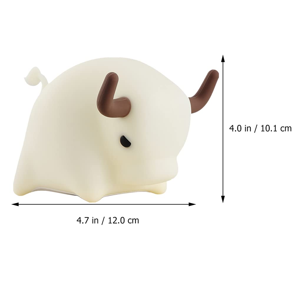 Uonlytech 1pc Silicone LED Night Light - Cute Calf Design, Soft Nursery Light for Baby Room, Bedside Lamp for Kids & Adults - Perfect for Bedtime, Nursing, Travel & Relaxation