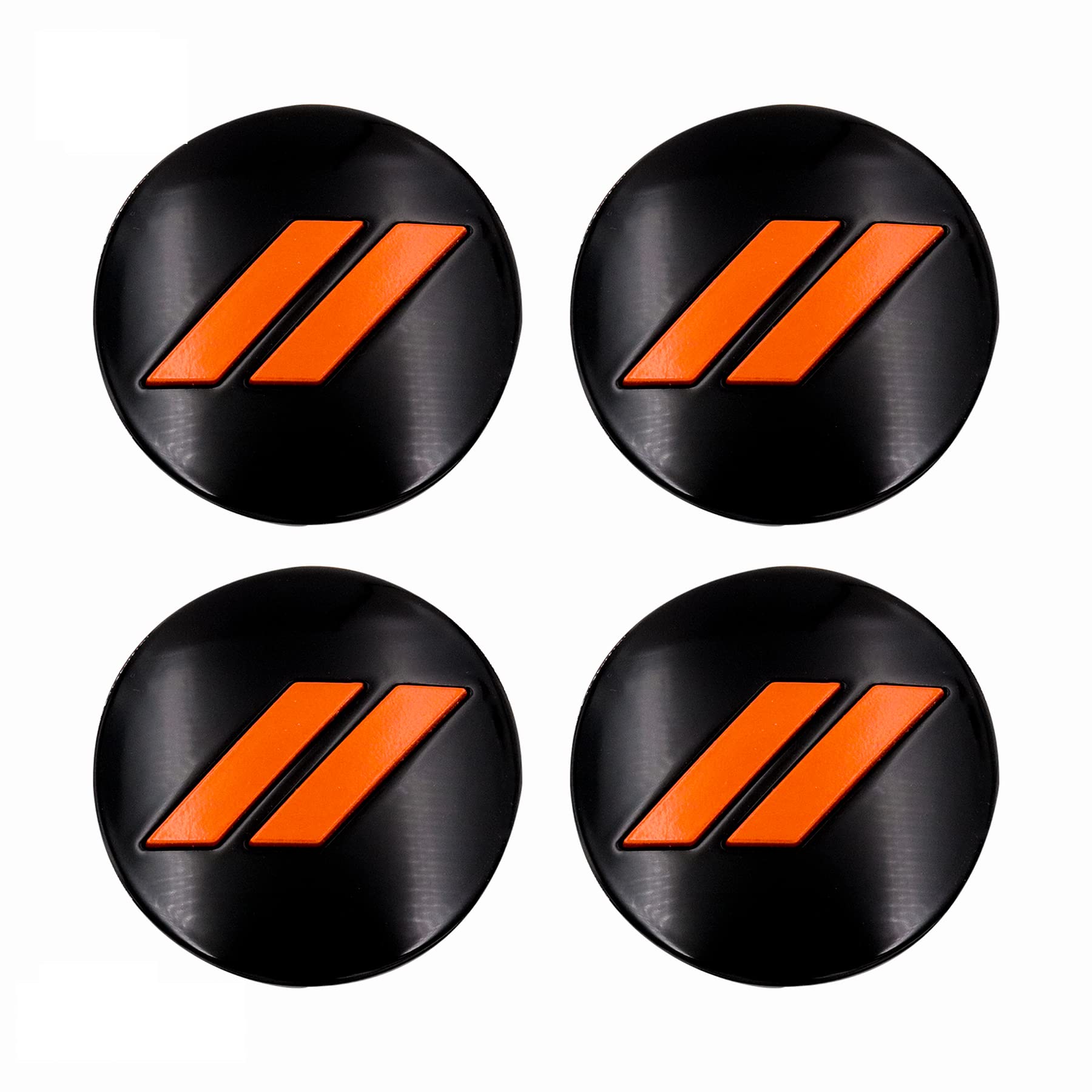 OEM Color Matched Hub Center Cap Compatible with Dodge Challenger & Charger (Hemi Orange PLC/Gloss Black) - Perfect for Wheel Restoration & Customization Projects