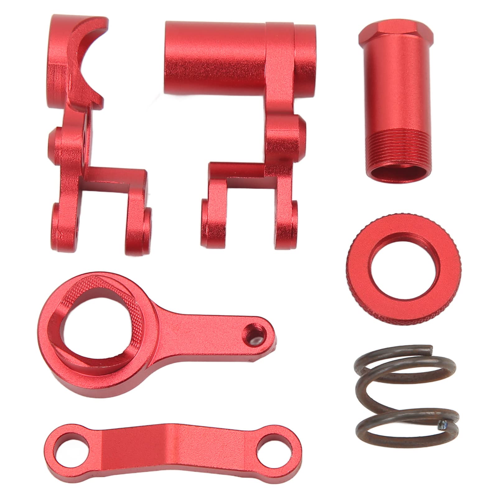 Universal Aluminum Alloy RC Front Steering Kit for Traxxas Rustler 4WD 67064 & 67076 1/10 Scale RC Cars - Upgrade Parts for Off-Road Racing and Crawling Performance