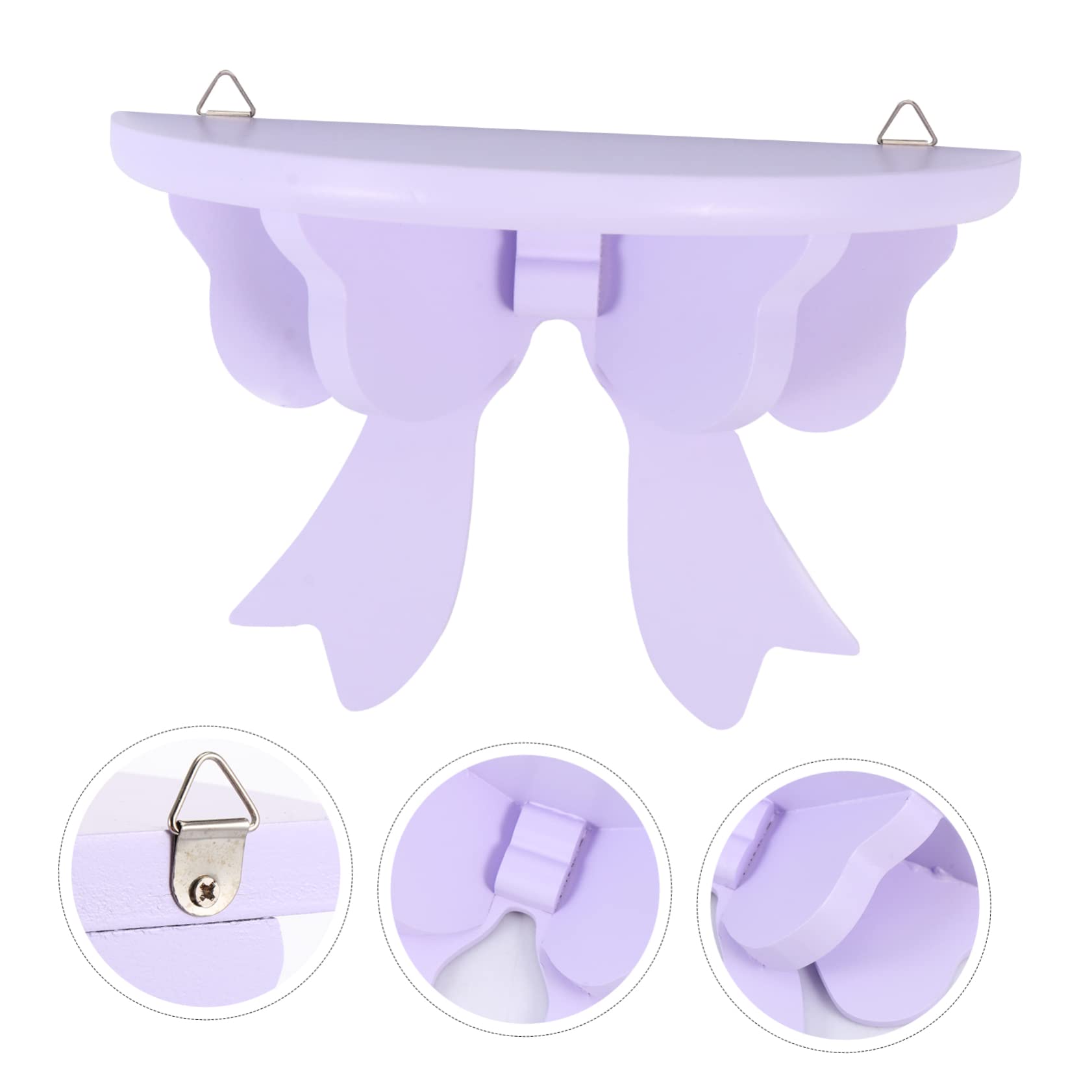 IMIKEYA Bow Tie Wall Shelf - 1pc Wall-Mounted Organizer, Bowknot Shaped Storage Rack for Home & Room Organization | Perfect for Bathroom, Bedroom, Kitchen & Living Room Decor