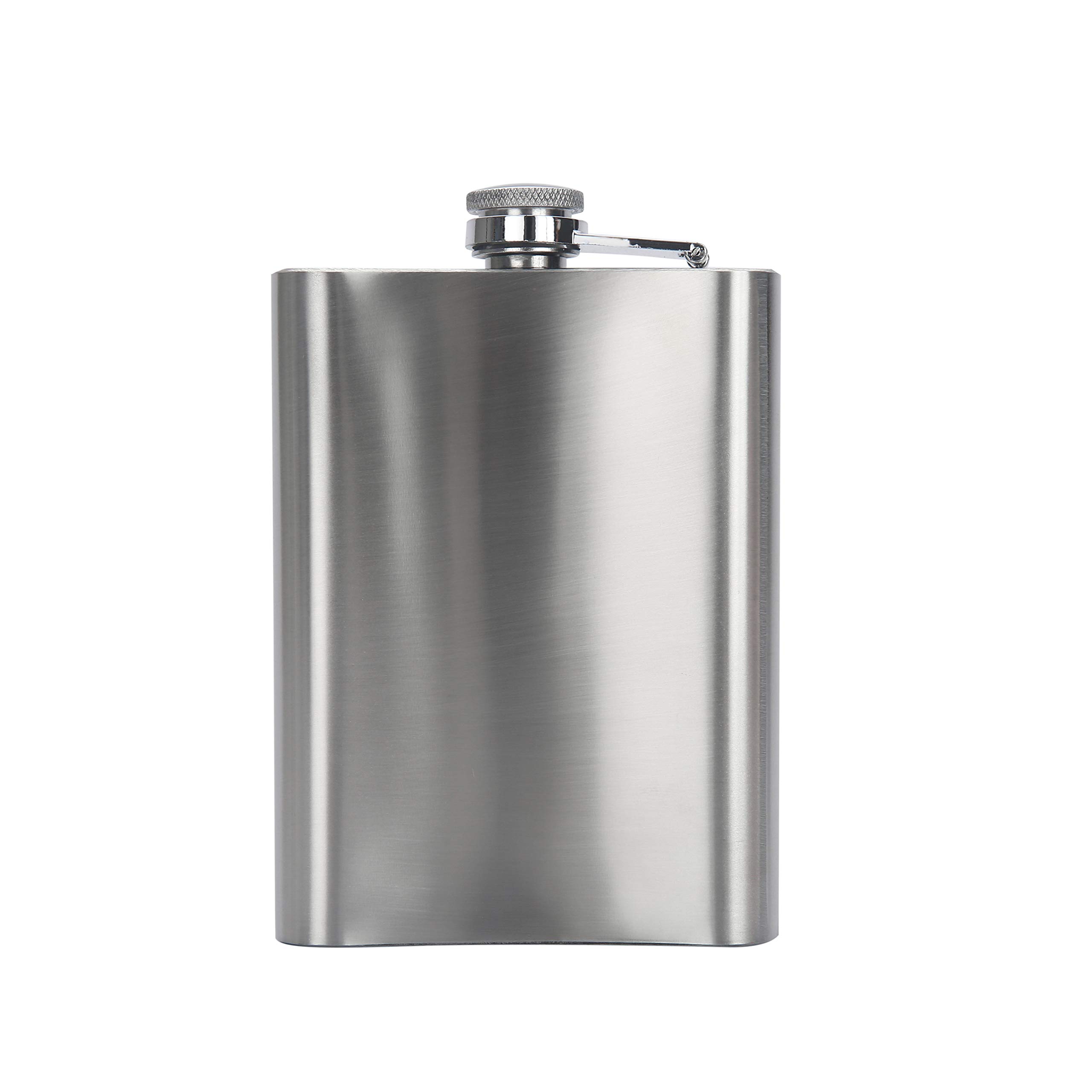 Ozark Trail 7.5oz Stainless Steel Flask with Leak-Proof Attached Cap & Easy-Pour Funnel - Mountain Design Outdoor Flask for Hiking, Camping & Travel