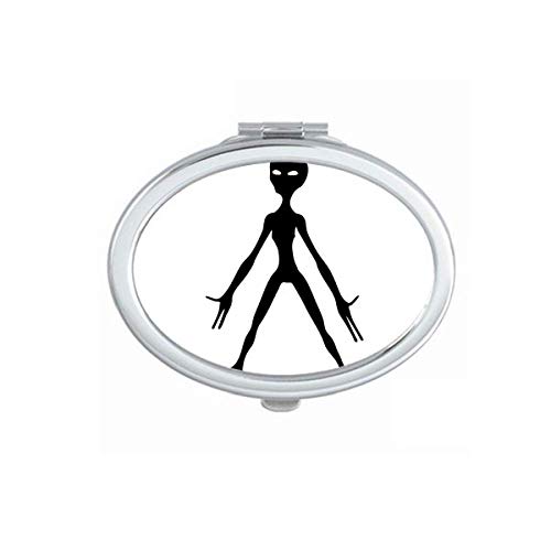 DIYthinker Universe Alien Monster Mirror - Portable Foldable Double-Sided Makeup Mirror for Travel, Home Vanity & Cosmetics (Handheld Compact Design)