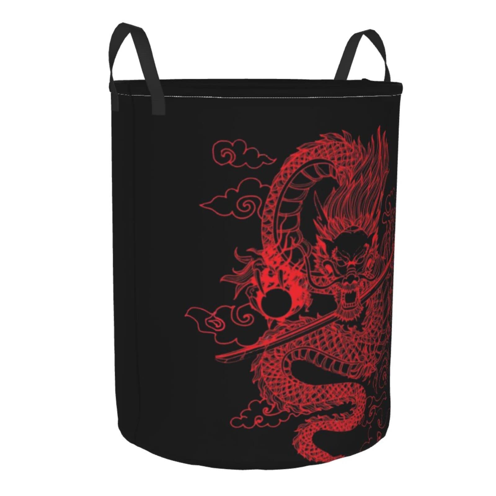Dragon Laundry Hamper - Large Clothes Basket with Lid, Toy Organizer & Storage Bin for Dirty Clothes - Perfect for Bedroom, Nursery, Kids Room & Laundry Room Organization