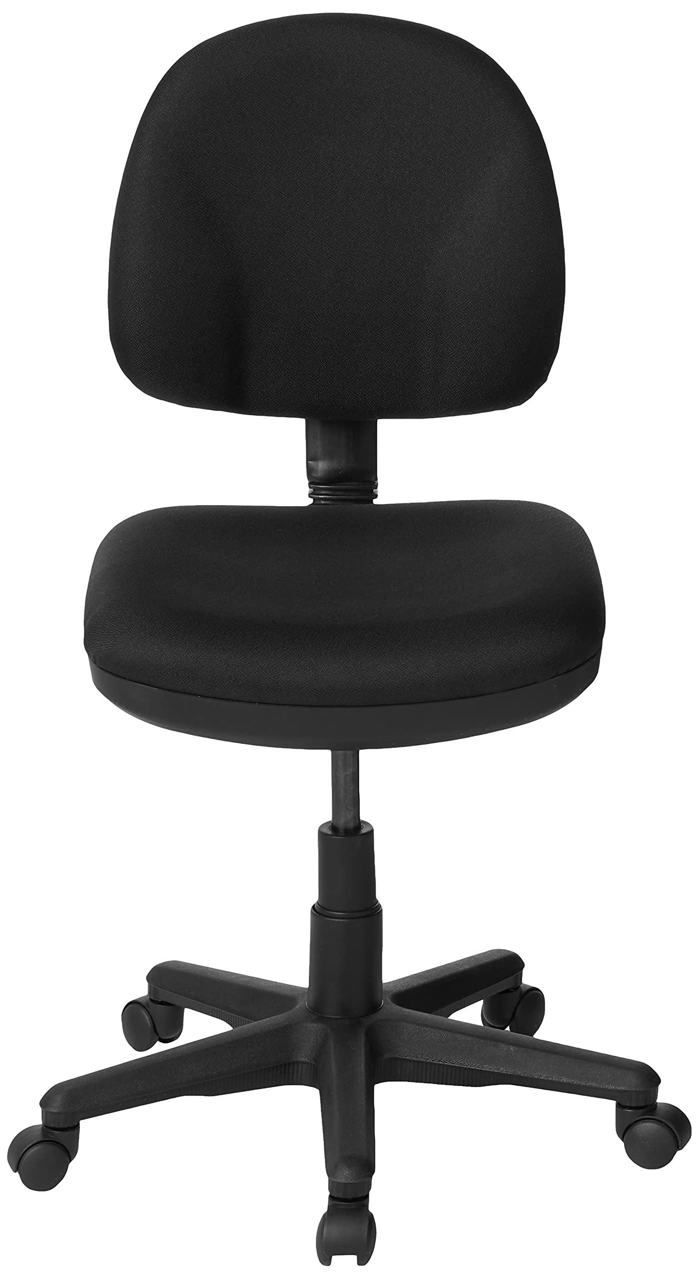 Office Star Ergonomic Pneumatic Office Chair with Thick Padded Seat & Lumbar Support - Adjustable Swivel Task Chair for Home Office, Computer Desk & Gaming (Black)
