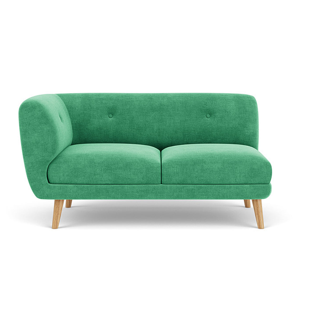 Alfred Fabric Left 2 Seater Modular Sofa - Modern L-Shaped Sectional Couch for Living Room, Lounge & Small Spaces - Comfortable & Stylish Home Furniture