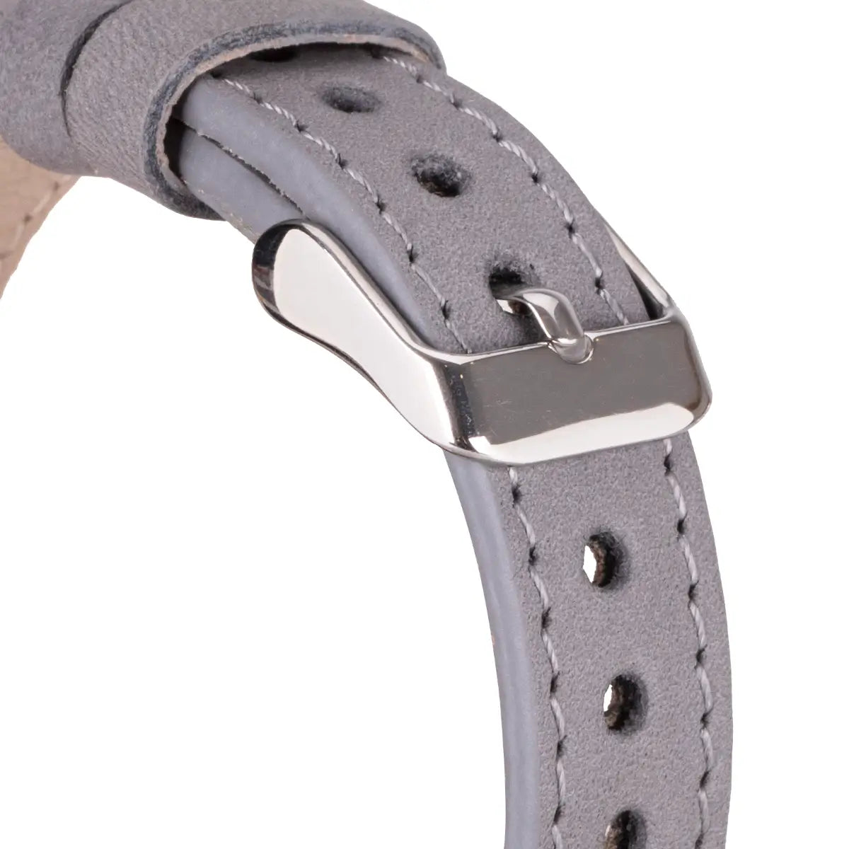 Premium Gray Genuine Leather Ultra Slim Apple Watch Band - Stylish & Comfortable for Workouts, Office & Everyday Wear