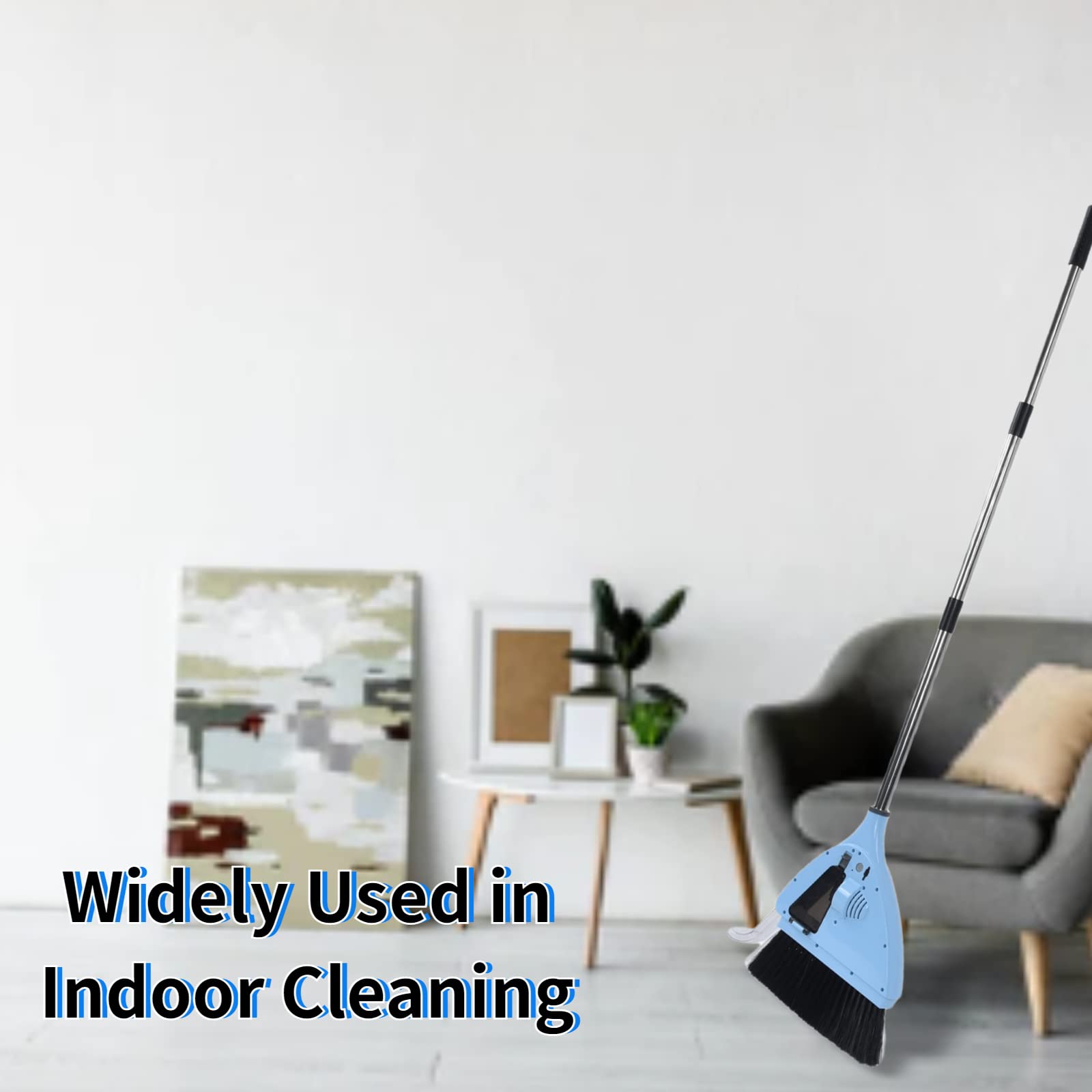 Rosvola 2-in-1 Cordless Vacuum Broom with Strong Suction | USB Rechargeable Quiet Floor Sweeper | Ideal for Hardwood, Tile & Carpet | Perfect for Bedroom, Living Room, Office & Hotel Cleaning