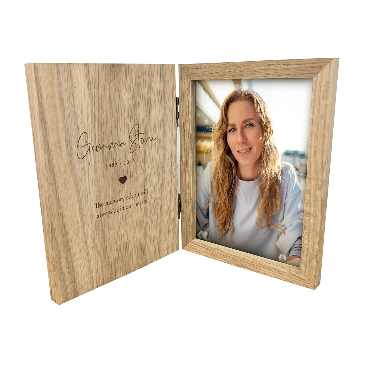 Personalized Memorial Book Photo Frame - Custom Keepsake for Loved Ones - Perfect for Home Decor, Gifts & Remembrance Ceremonies