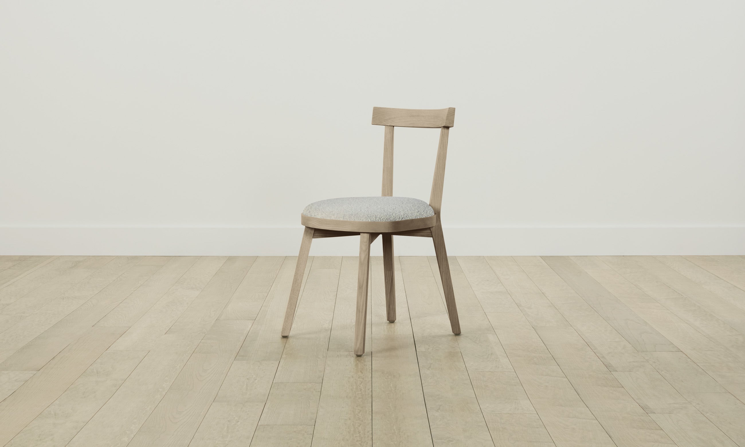 Allen Dining Chair - Modern Woolen Bouclé Upholstered Seat with Solid Wood Legs | Perfect for Kitchen, Dining Room & Home Office | Comfortable & Stylish Seating Solution