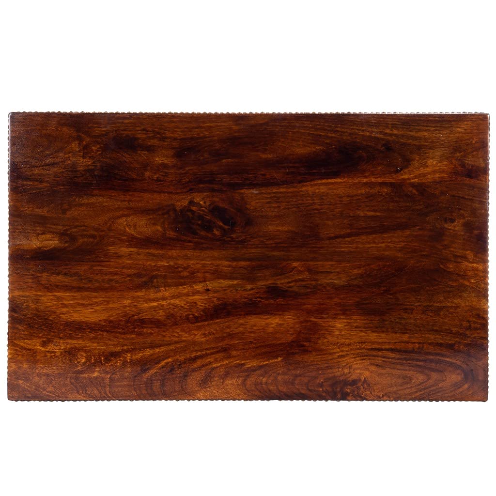 Mango Wood Coffee Table - Hand Painted Storage for Living Room