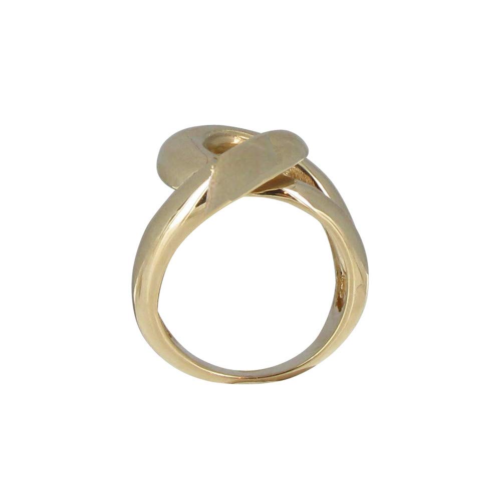 Gold Plated Ring - Large Interlaced 'You & I' Design for Couples, Wedding Bands, Anniversary Gifts, and Romantic Occasions