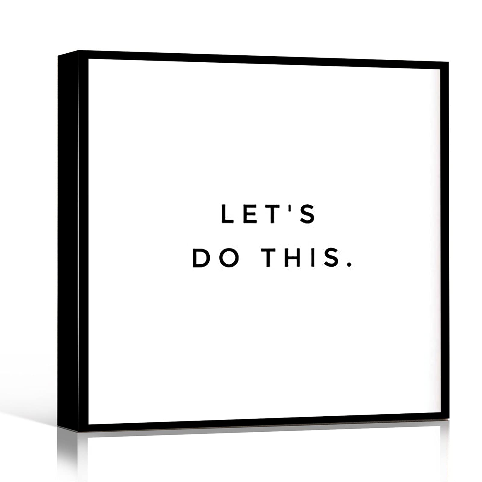 Inspirational Wall Art - Motivational Quotes Framed Print 16x16 Inches - Home Office Decor, Gift for Friends - Perfect for Living Room, Bedroom & Workspace Motivation