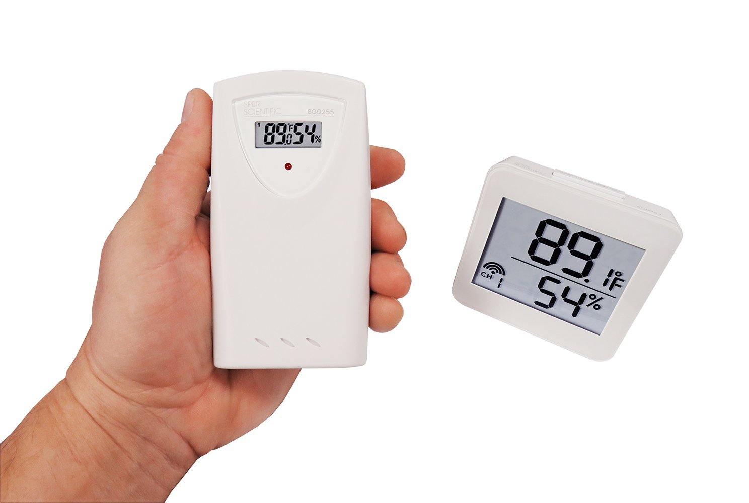 Smart Wireless Humidity & Temperature Monitor Set - Indoor/Outdoor Hygrometer Thermometer for Home, Greenhouse, Baby Room, Wine Cellar