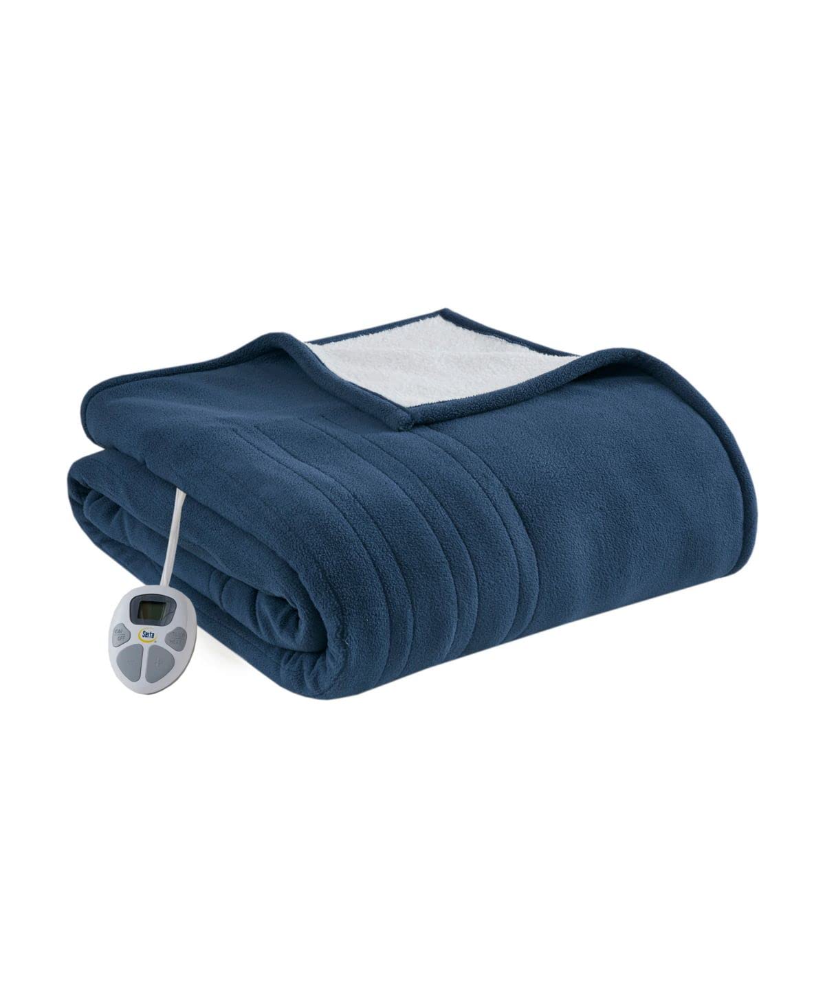 Serta ST54-0101 Electric Heated Blanket - Soft Polyester & Cotton Fleece to Sherpa - Perfect for Winter Warmth, Bedroom Comfort & Cozy Nights