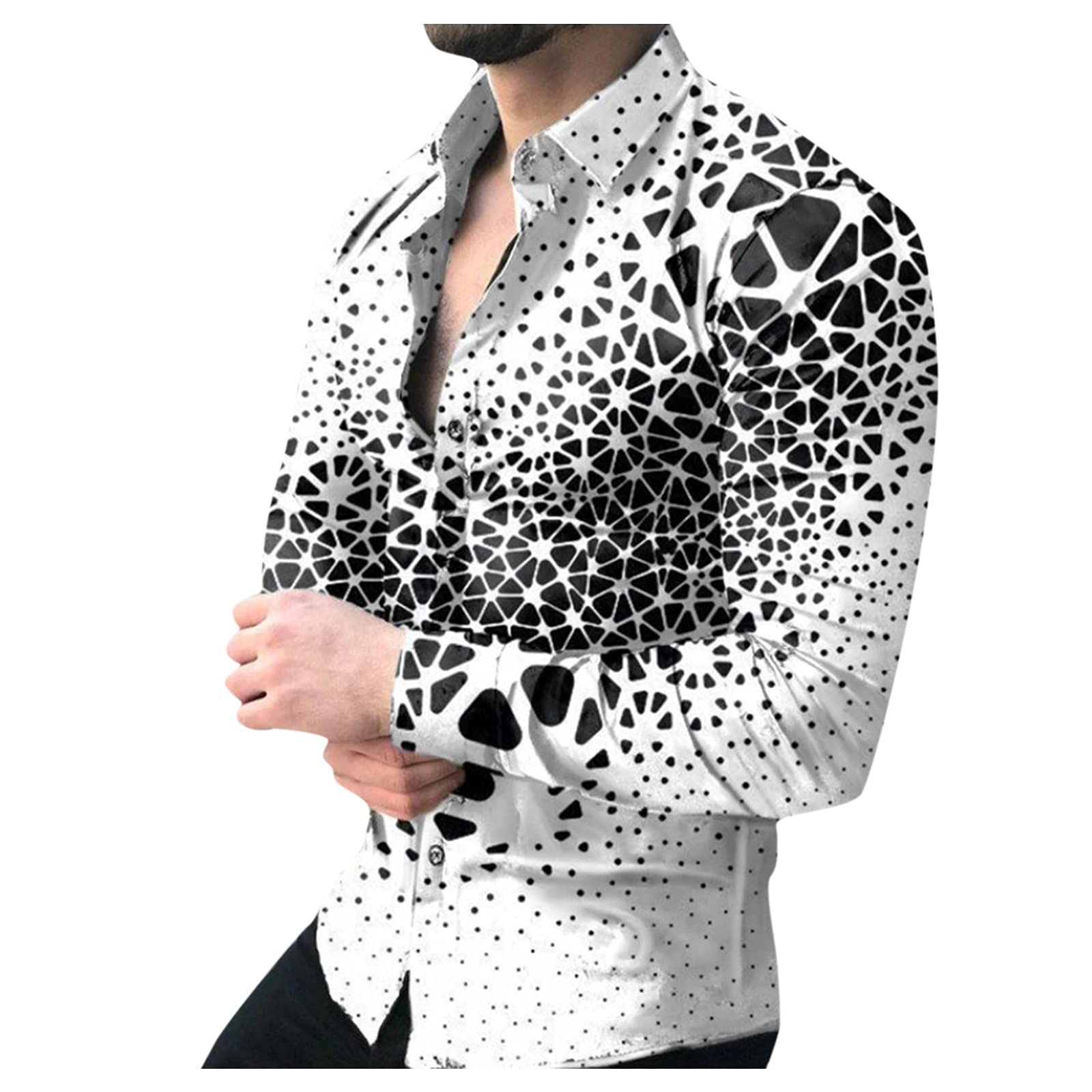 Vintage Graphic Long Sleeve T-Shirts for Men - Loose Fit Crew Neck Casual Shirt - Perfect for Streetwear, Everyday Wear & Retro Fashion Outfits