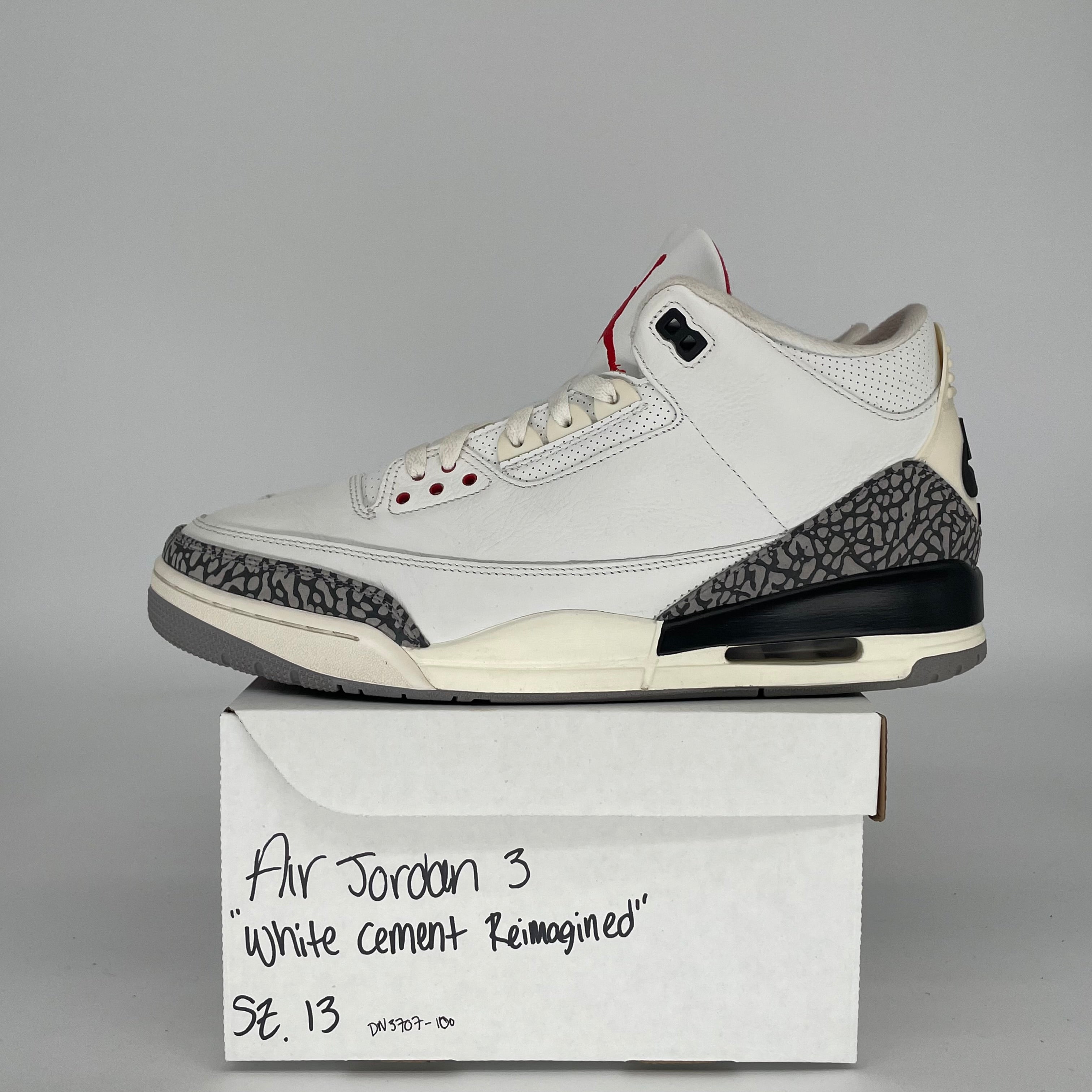 Original Air Jordan 3 White Cement Reimagined - Men's Size 13 (DN3707-100) | Authentic Retro Basketball Sneakers for Casual Wear & Street Style