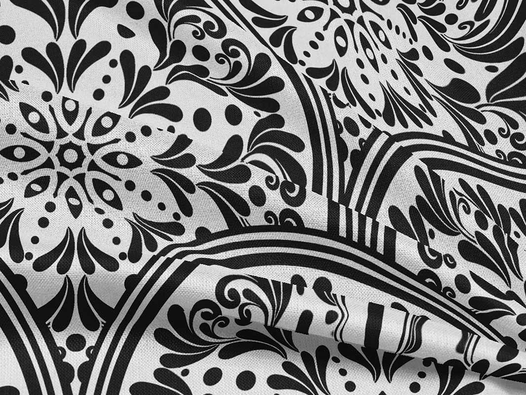 oneOone Rayon Black Floral Printed Fabric by The Yard - 56 Inch Wide for DIY Clothing, Dresses, Skirts & Home Decor Sewing Supplies | Soft & Lightweight Material