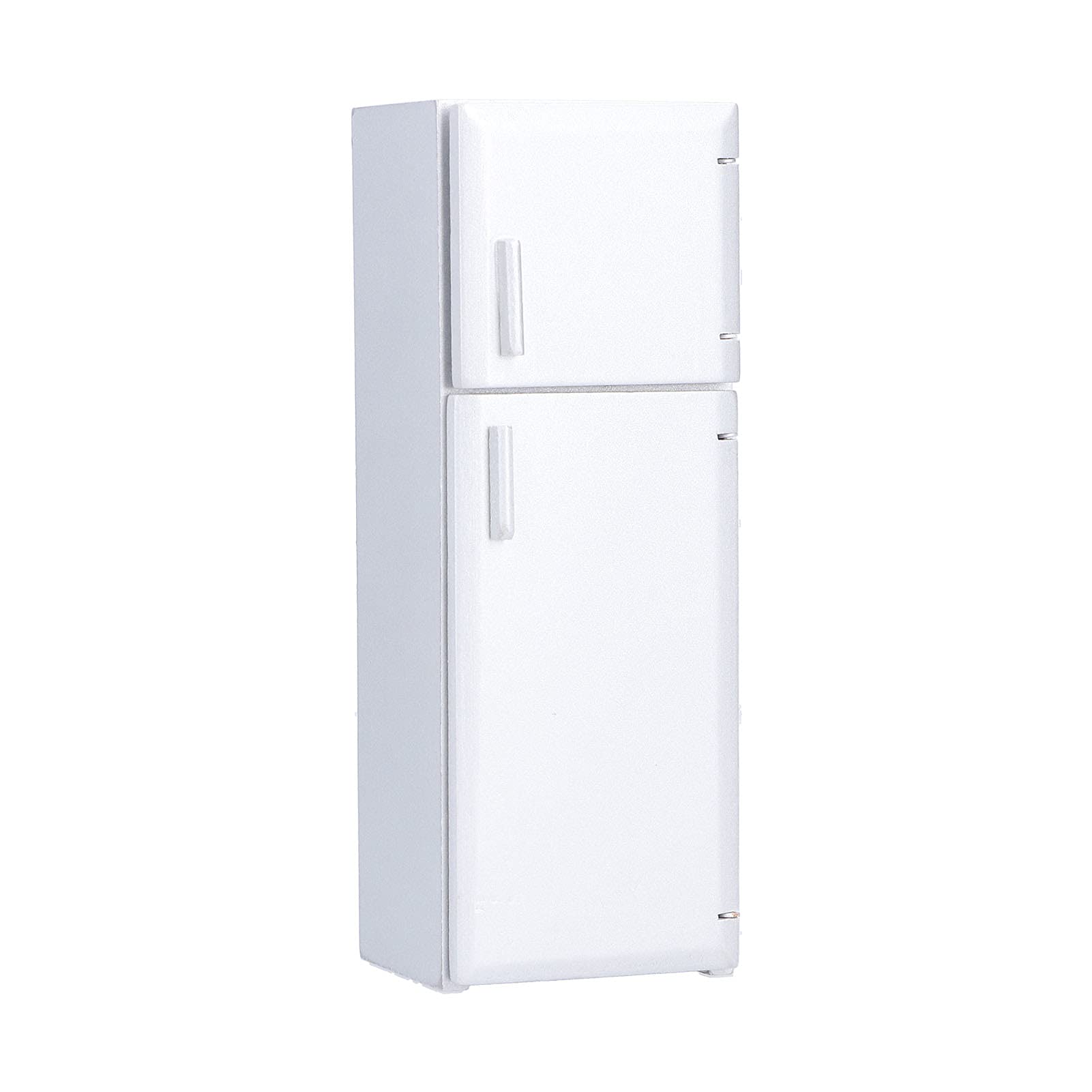 1:12 Miniature Dollhouse Refrigerator - Silver Wooden Mini Fridge Model Toy for Dollhouse Furniture, Home Decor & Gift for Collectors | Perfect for Dollhouse Accessories, DIY Miniature Scenes & Collectible Displays