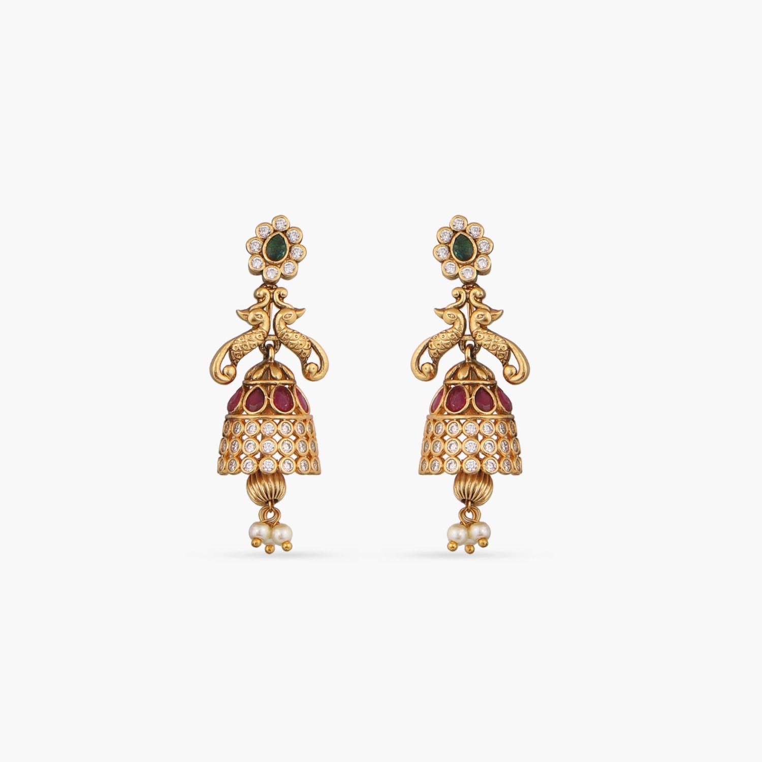 Nishara Vintage Style Pendant Necklace Set - Elegant Antique Jewelry for Women - Perfect for Parties, Weddings & Special Occasions
