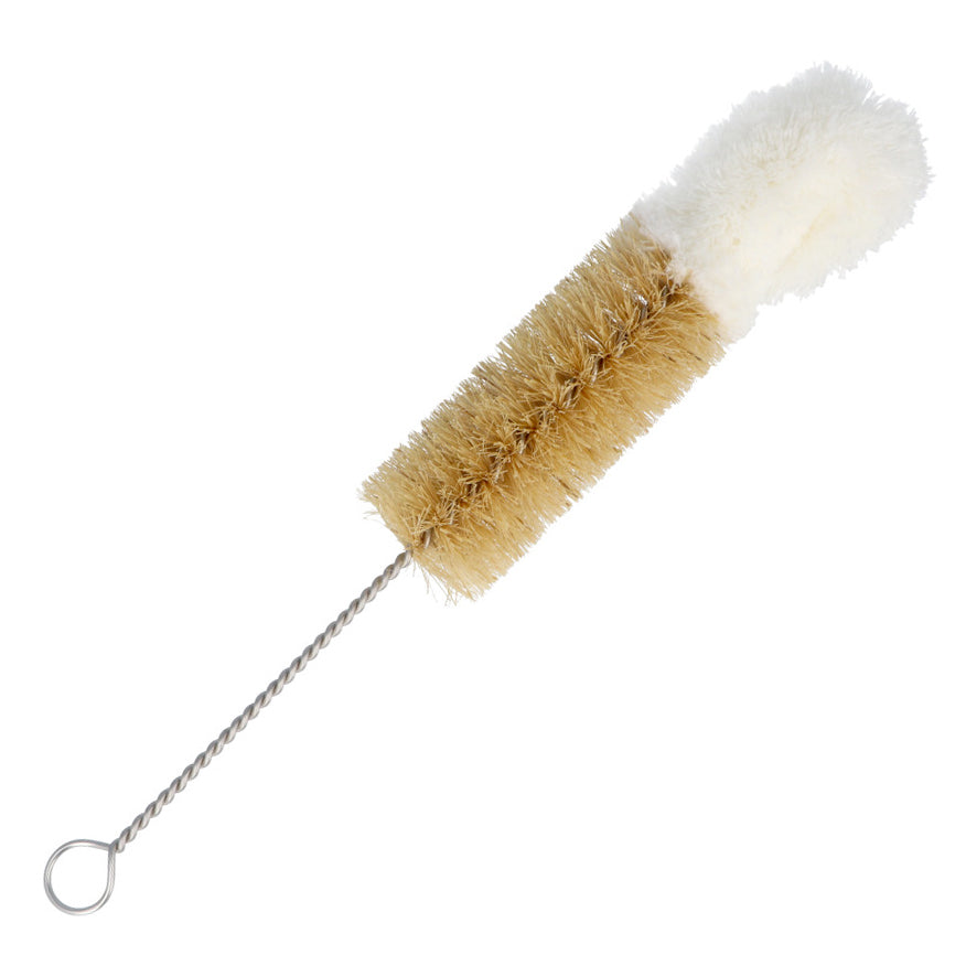 Green Essentials Bottle Brush with Cotton Tip - Eco-Friendly Cleaning for Baby Bottles, Sippy Cups & Water Bottles - Perfect for Home, Travel & Daycare Use