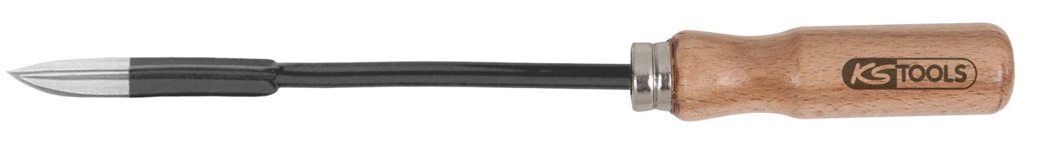 KS Tools 150.3253 Triangular Spoon Scraper - 420mm Professional Paint & Glue Removal Tool for DIY, Auto Body Repair & Home Renovation Projects