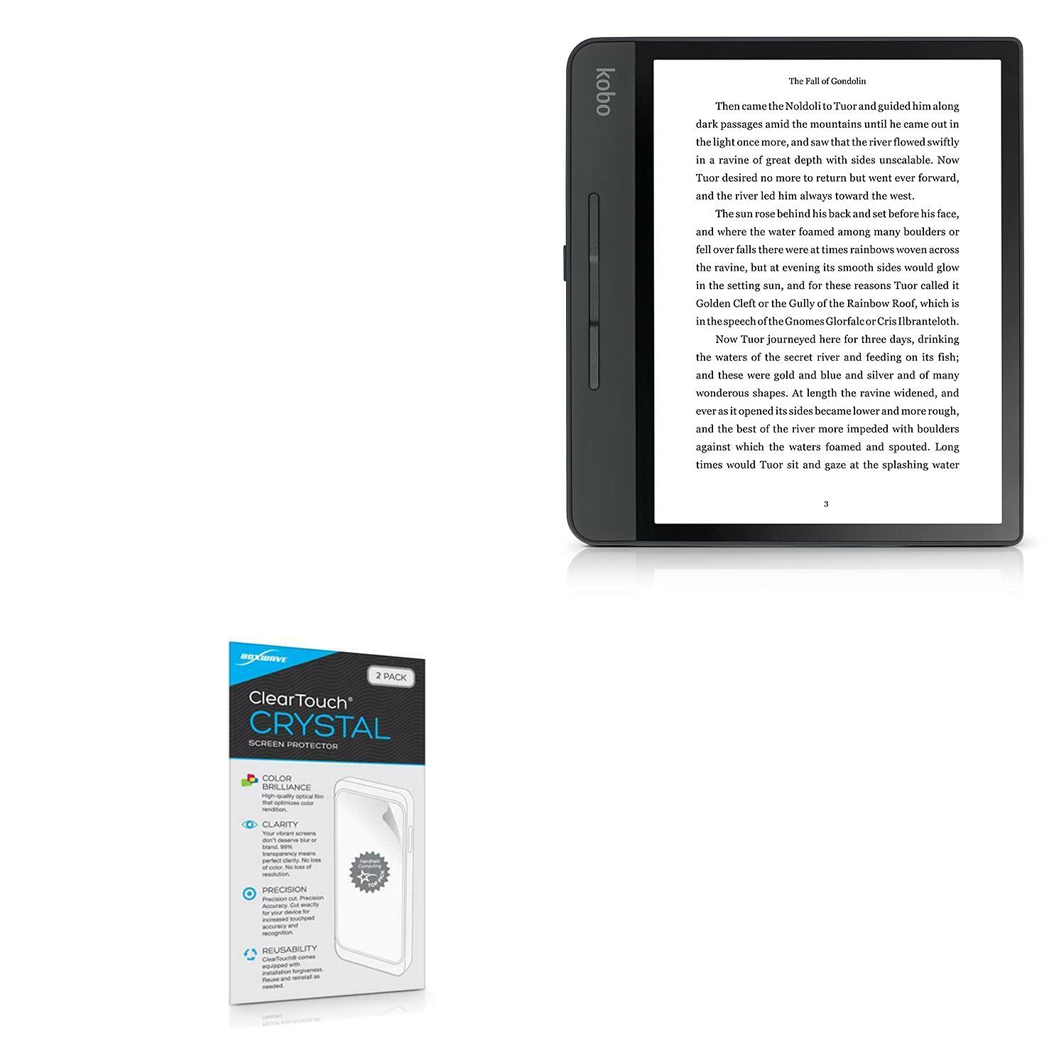 Premium 2-Pack ClearTouch Crystal HD Screen Protector for Kobo Forma - Anti-Scratch Film Shield with Ultra Clear Protection | Perfect for Reading, Travel & Daily E-Book Use