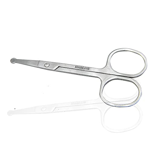 Black Mystery Nose Hair Scissors - Safe & Precise Trimmer for Nose, Ear & Eyebrow Hair - Perfect for Grooming & Personal Care