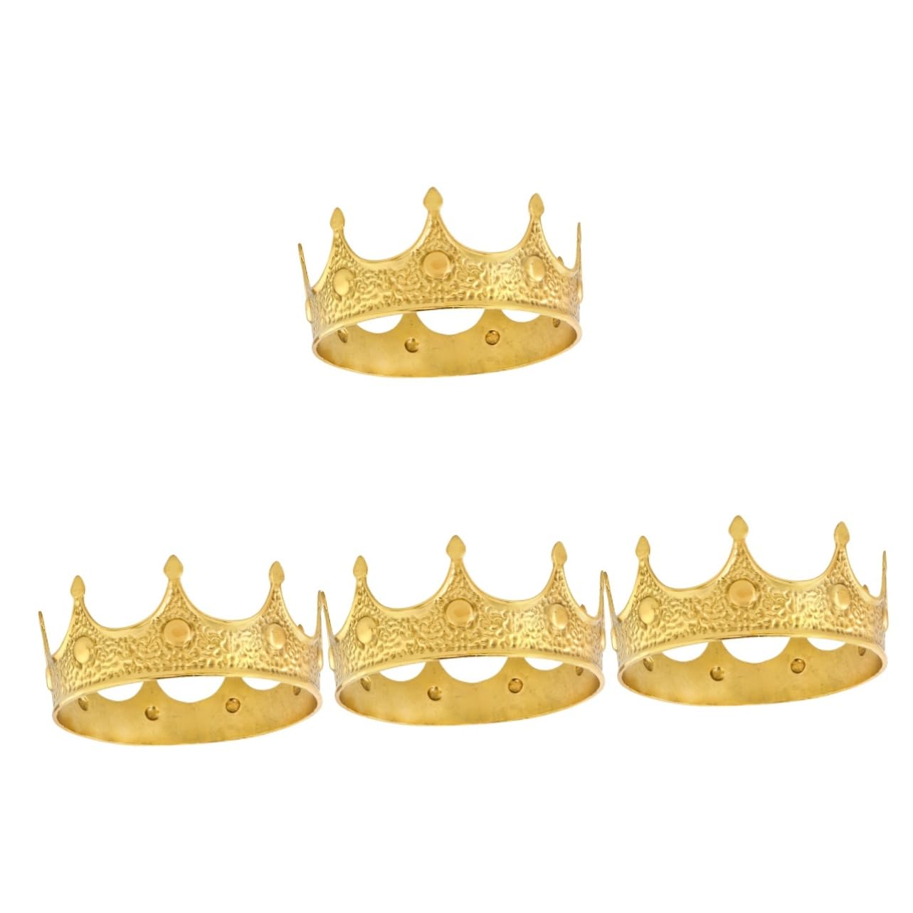 Holibanna 4-Piece Vintage King Crown Set - Metal Alloy Costume Headbands for Birthday Parties, Cosplay, Prom Decor & Bridal Accessories | Perfect for Royal-Themed Events, Medieval Performances & Photo Shoots