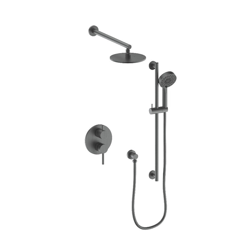 ZLINE El Dorado Rainfall Shower System in Gun Metal - Luxury Bathroom Fixture with Adjustable Showerhead for Spa-Like Experience | Perfect for Modern Home & Hotel Renovations