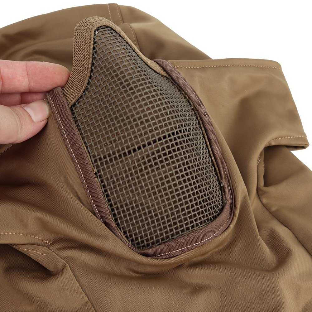 KODENOR Half Face Mask - Tactical Airsoft & Paintball Protective Gear, Hunting Balaclava with Mesh Design for Outdoor Sports & Military Training