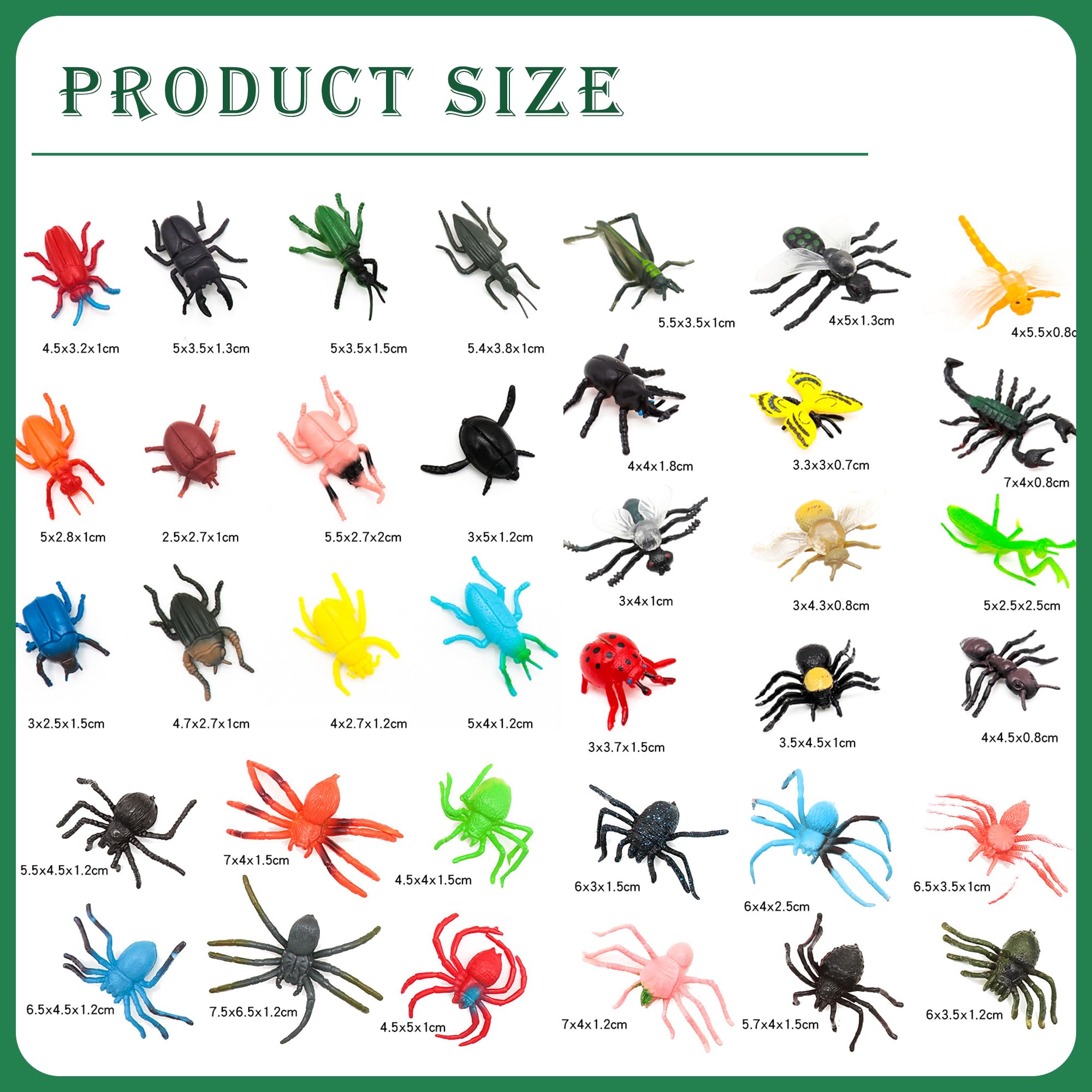 114 Pack Mini Plastic Bug Toys for Kids - Fake Insects Set for Easter, Education, Themed Parties, Classroom Rewards & Gardening Decor - Perfect for Science Learning, Pretend Play & Outdoor Adventures