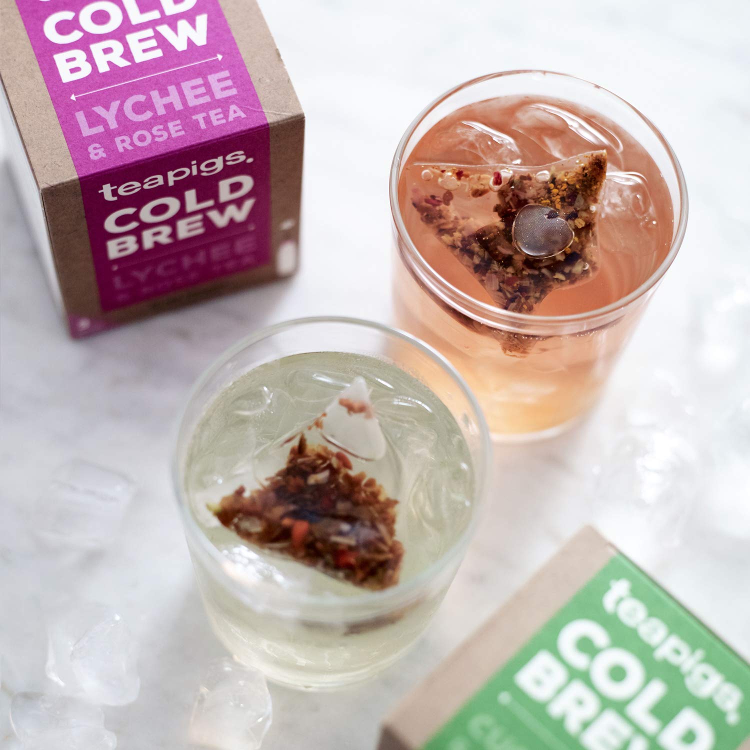 teapigs Lychee & Rose Cold Brew Tea - Whole Leaf Herbal Tea Bags (6 Packs of 10) - Perfect for Iced Tea, Summer Drinks & Relaxation