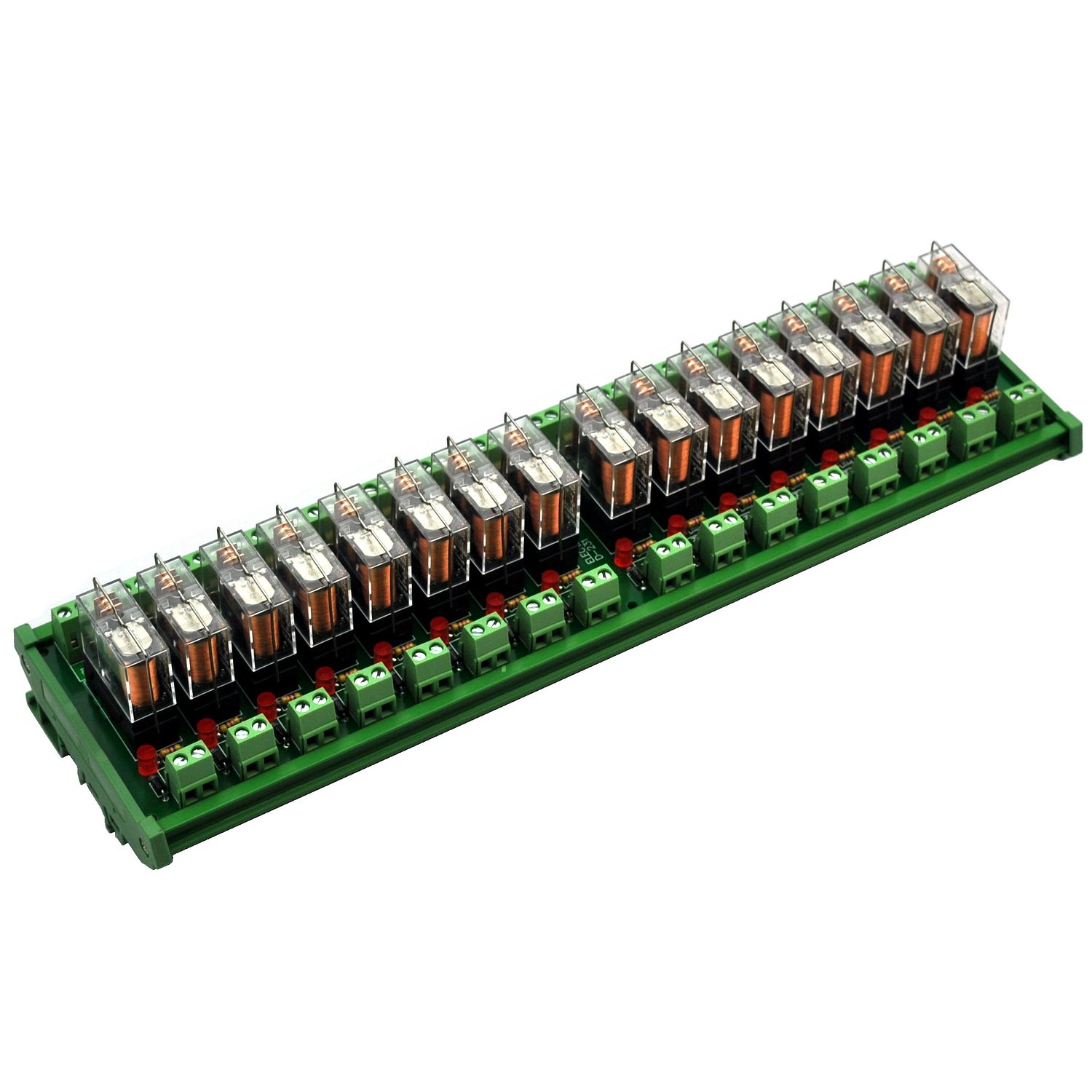 DIN Rail Mount 24V AC/DC 16 SPDT 16A Pluggable Power Relay Module - G2R-1-E for Industrial Automation & Control Systems | Perfect for HVAC, PLC Panels & Electrical Equipment